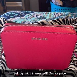 Micheal kors jet set large east west Saffiano leather cross-body